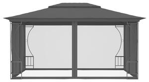 VidaXL antracitszürke pavilon hálóval 300 x 400 x 265 cm