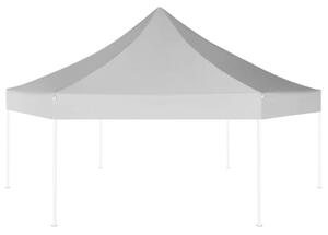 VidaXL szürke összecsukható hatszög alakú pop-up pavilon 3,6 x 3,1 m