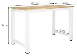 110x60 cm-es étkezőasztal, konyhaasztal natúr fából
