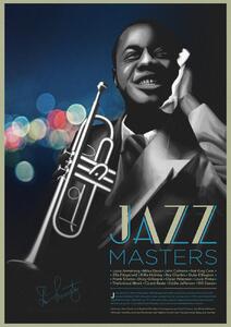 Művészi plakát Legend Series- Jazz, Fadil, (30 x 40 cm)