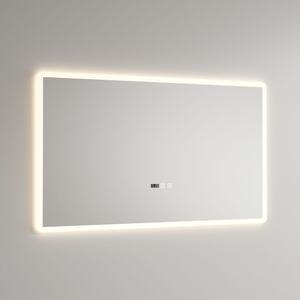 Welland LED tükör - fényerő + színhőfok szabályozás + óra + páramentesítő - 90 x 70 cm 14C01