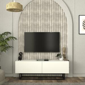 En.casa TV szekrény Nolven Fehér 135 x 32 x 47 cm - rövid váz