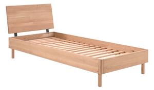 Natúr színű tölgyfa egyszemélyes ágy ágyráccsal 90x200 cm Forrest – Vipack
