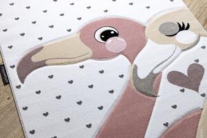 PETIT szőnyeg FLAMINGOS Flamingók szív krém