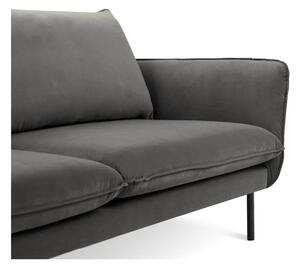 Vienna sötétszürke bársony kanapé, 230 cm - Cosmopolitan Design
