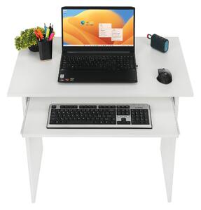KONDELA PC asztal, fehér, VERNER NEW