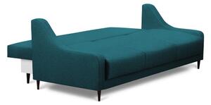 Ancolie türkiz kihúzható kanapé ágyneműtartóval, 215 cm - Mazzini Sofas