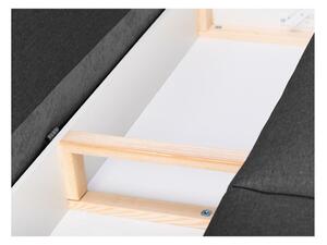 Ancolie sötétszürke kinyitható kanapé tárolóhellyel, 215 cm - Mazzini Sofas