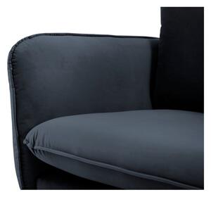 Florence antracitszürke bársony kanapé,160 cm - Cosmopolitan Design