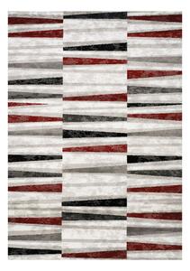Manhattan Tribeca szürke-piros szőnyeg, 160 x 230 cm - Webtappeti