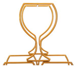 Aranyszínű palacktartó állvány, 6 palackhoz - Mauro Ferretti