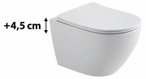 WC soft close ülőkével felakasztható SAT Ergo fehér fényes felülettel hátsó kifolyással SATERG3