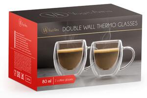Duplafalú Üveg Pohár (80 ML) 2 db - Espresso