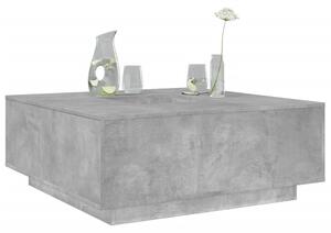 Betonszürke szerelt fa dohányzóasztal 100x100x40 cm