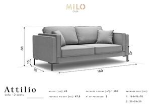 Attilo bézs kanapé, 160 cm - Milo Casa