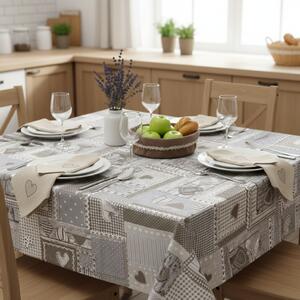 Pamut terítő bézs patchwork