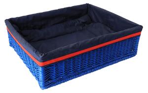 AtmoWood Fonott alvóhely kisállatok számára párnával - kék