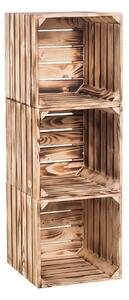 AtmoWood Cserzett faládákból készült polcos szekrény 90 x 30 x 35 cm