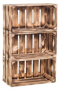 AtmoWood Cserzett faládákból készült polcos szekrény 66 x 40 x 20 cm