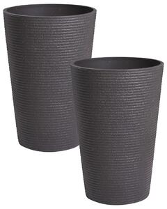 Kétdarabos virágcserép szett MEUM 35 cm Fekete