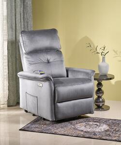 Semir 2 elektromos relax fotel, emelő- és masszázs funkcióval (Szín: szürke)