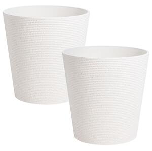 Kétdarabos virágcserép szett ARMERIA 50 cm Fehér