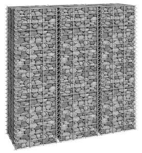 VidaXL 3 db vas gabion magaságyás 30 x 30 x 100 cm