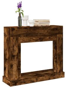 Füstös tölgy színű szerelt fa kandallóburkolat 100x30x87,5 cm