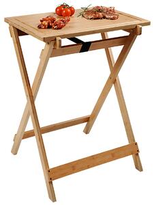 Kesper Összecsukható BBQ asztal bambuszból - 60 x 45 x 79 cm