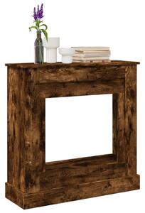Füstös tölgy színű szerelt fa kandallóburkolat 90 x 30 x 90 cm