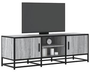 Szürke sonoma színű szerelt fa és fém TV-szekrény 120x35x41 cm