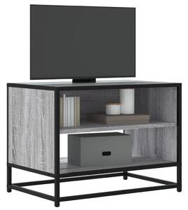 Szürke sonoma színű szerelt fa és fém TV-szekrény 61x40x46 cm