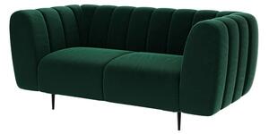 Shel sötétzöld bársony kanapé , 170 cm - Ghado