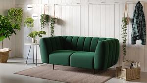 Shel sötétzöld bársony kanapé , 170 cm - Ghado