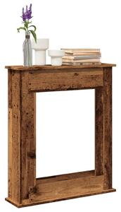 Antik fa színű szerelt fa kandallóburkolat 75 x 20 x 87,5 cm