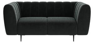 Shel sötétszürke bársony kanapé , 170 cm - Ghado