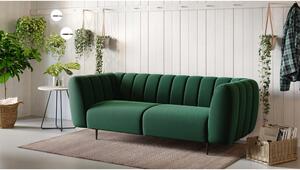 Shel sötétzöld bársony kanapé , 210 cm - Ghado