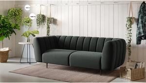 Shel sötétszürke bársony kanapé , 210 cm - Ghado