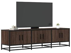 Barna tölgy színű szerelt fa és fém TV-szekrény 150x35x41 cm
