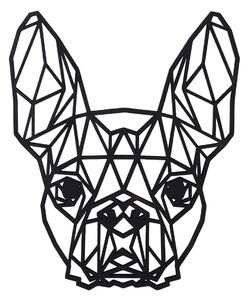 Atmowood Geometrikus fakép - Bostoni Terrier 65 cm Szín:: Természetes