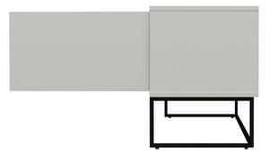 Lipp fehér kétajtós TV-állvány fekete fémlábakkal, szélesség 118 cm - Tenzo