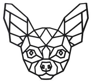 AtmoWood Geometrikus fakép - Chihuahua 30 cm Szín:: Fekete