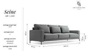 Seine szürke kanapé, 220 cm - Interieurs 86