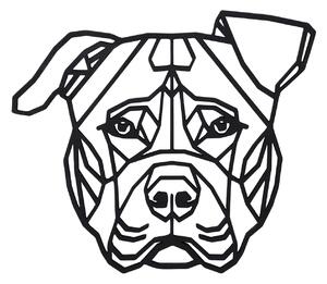 AtmoWood Geometrikus fakép - Amerikai pitbull terrier 30 cm Szín:: Természetes