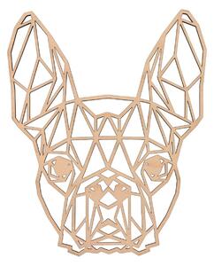Atmowood Geometrikus fakép - Bostoni Terrier 65 cm Szín:: Természetes