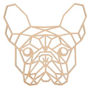 AtmoWood Geometrikus fakép - Francia bulldog 30 cm Szín:: Természetes