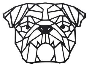 AtmoWood Geometrikus fakép - Angol bulldog 30 cm Szín:: Természetes