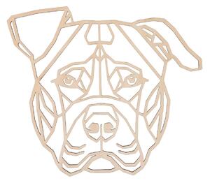 Atmowood Geometrikus fakép - Amerikai pitbull terrier 65 cm Szín:: Természetes