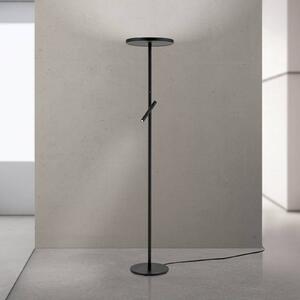 ORION LED álló világítás Teide, fekete, fém, olvasólámpa, fényerőszabályozó, dimmelhető, Fekete, Nappali / Étkező, Alumínium, Modern