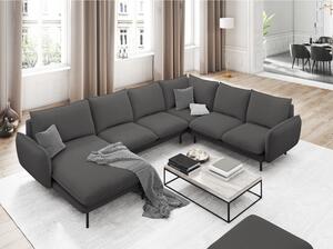 Vienna sötétszürke U alakú kanapé, jobb oldali - Cosmopolitan Design